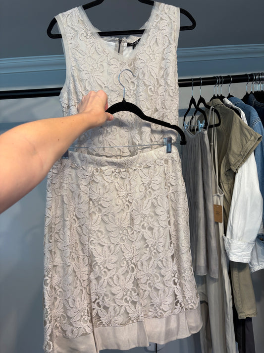 Nic + Zoe Lace Sleeveless Shirt and Skirt Set