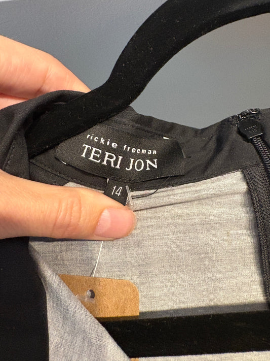 Teri Jon Midi Puff Sleeve Dress with Floral Print