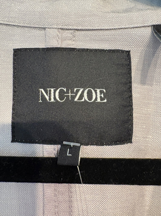 Nic + Zoe Linen and Jersey Moto Jacket