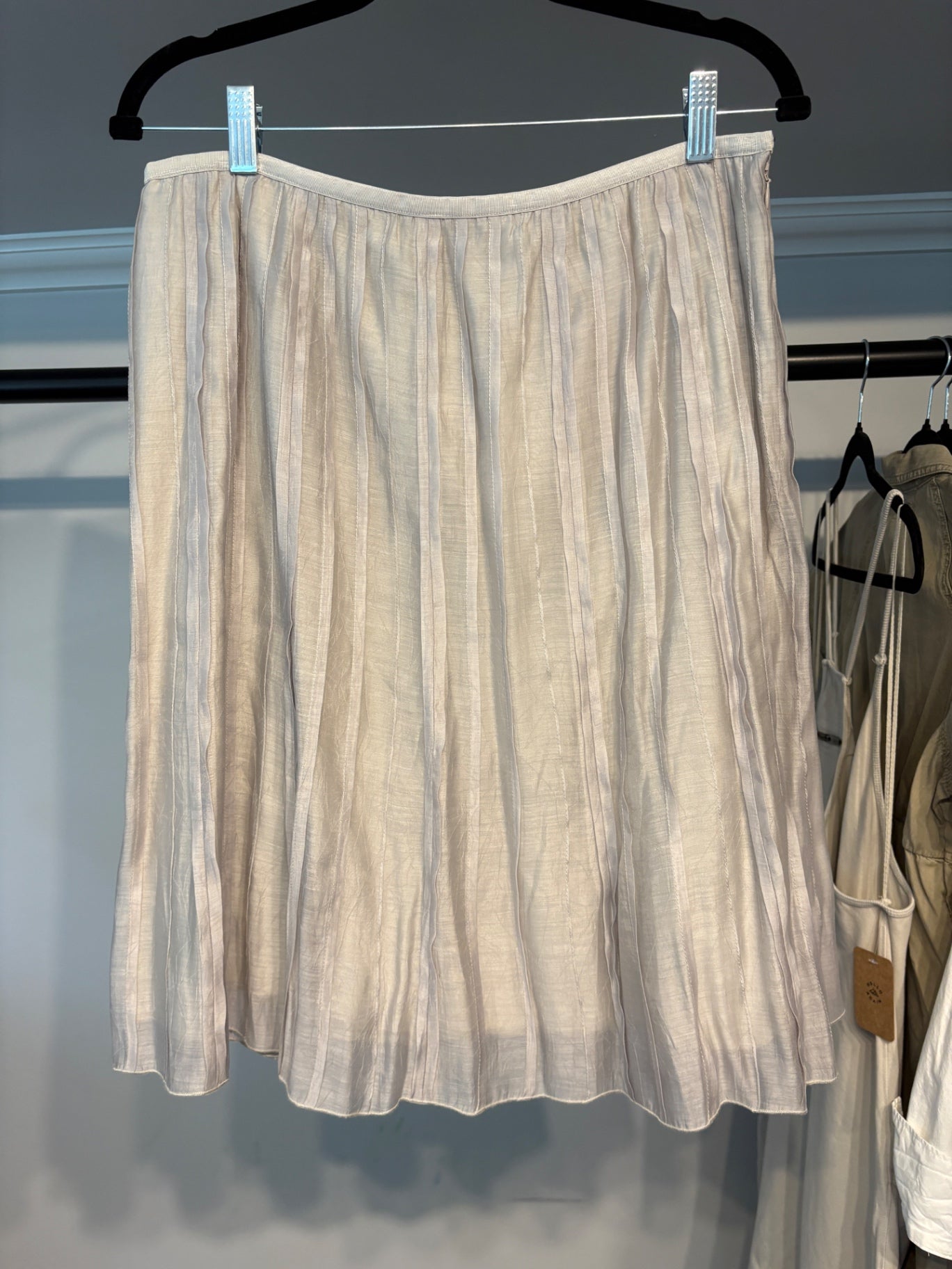 Nic + Zoe Pleated A Line Skirt in Grey