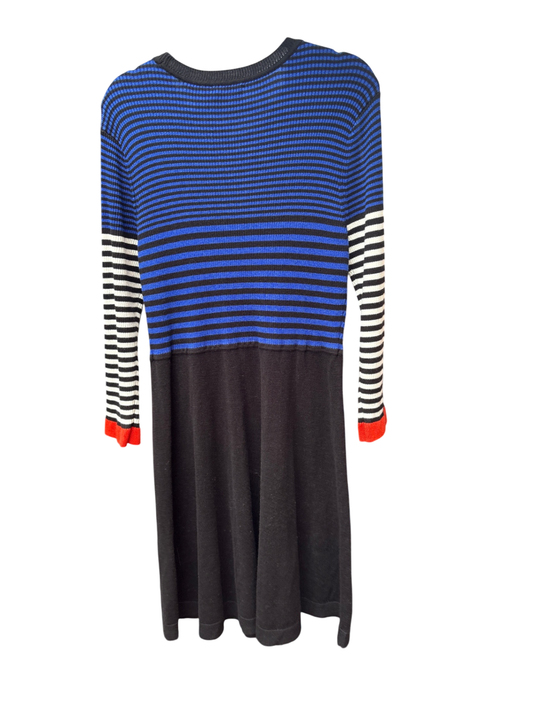 Eliza J Block Color A Line Long Sleeve Dress
