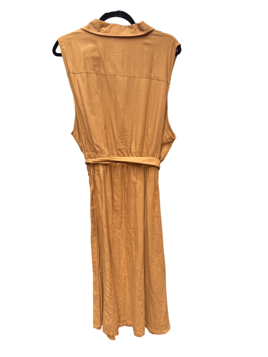 Pact Sunset Sleeveless Shirtdress in Brown Sugar