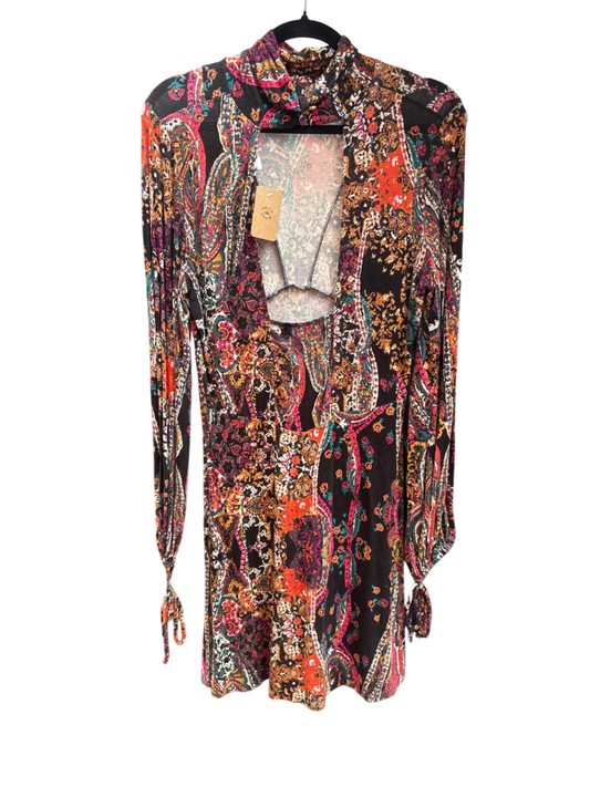 Free People High Neck Open Back Boho Dress