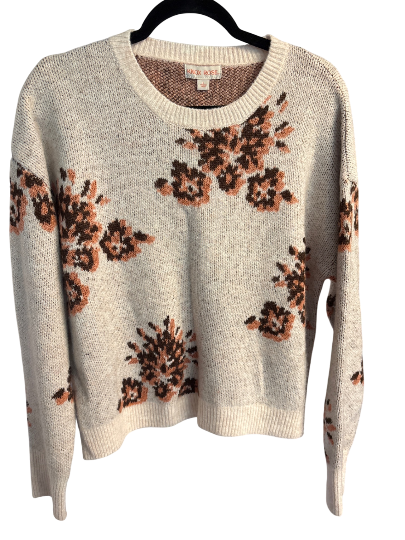 Knox Rose Soft Floral Crew Neck Sweater