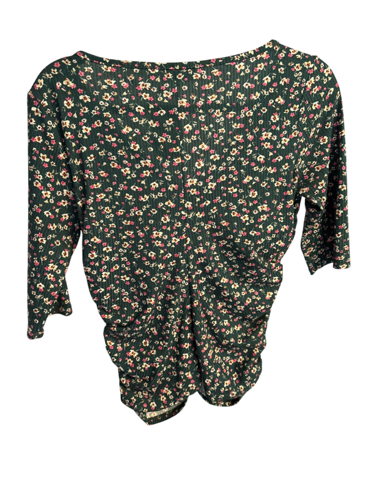 Ragdoll Gathered Stretch Floral Shirt