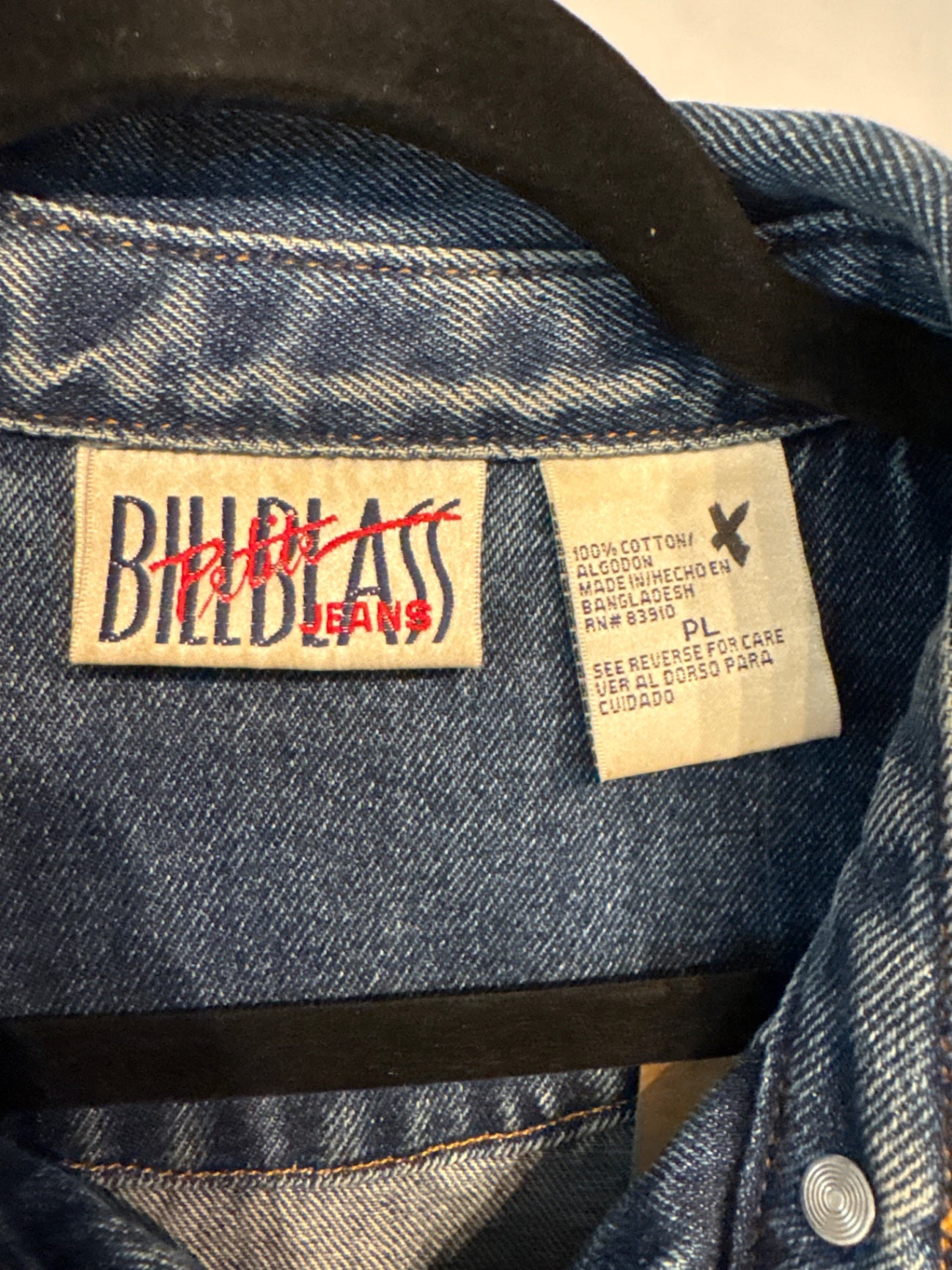 Blue Bass Denim Jacket - Vintage