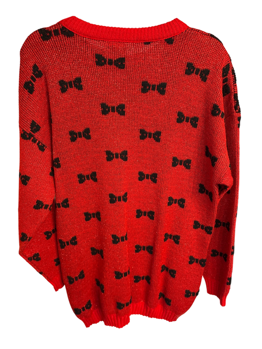 Retro by Renaissance Shimmer Rose and Bow Sweater - Vintage