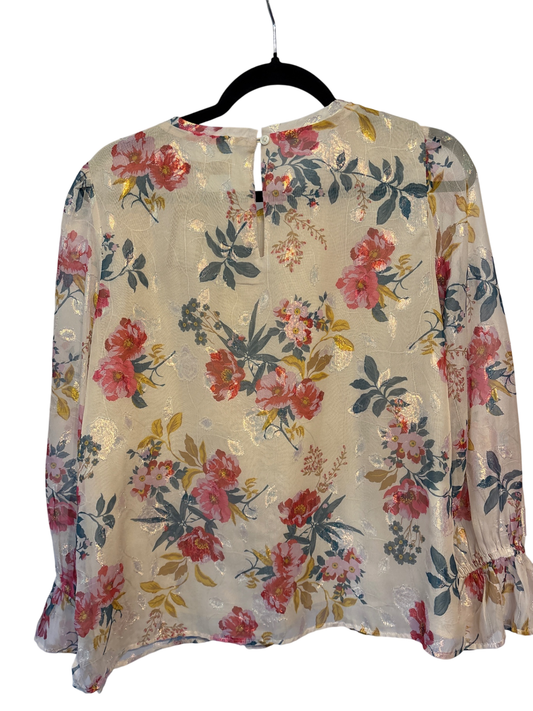 Loft Shimmer and Floral Long Sleeve