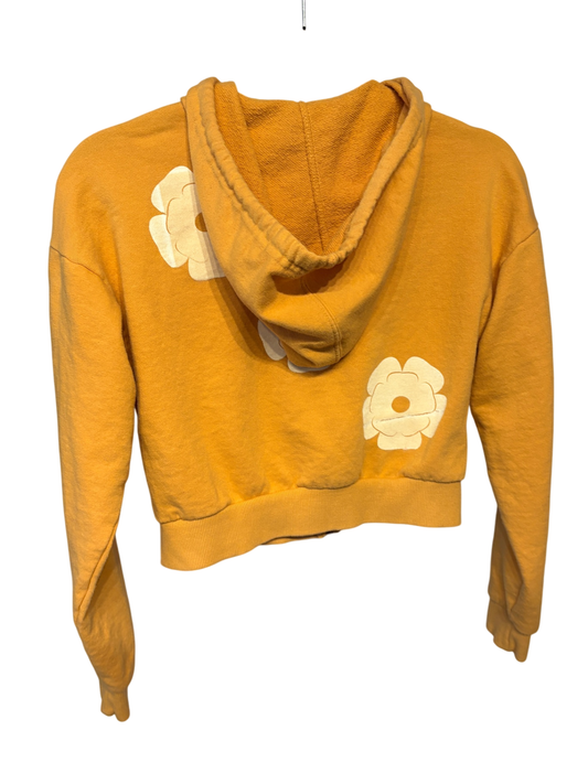 Upcycled by Hello Again - Cropped Yellow Sweatshirt