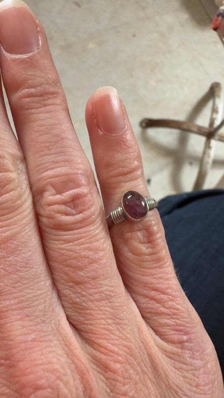 Sterling Silver and Amethyst Ring VINTAGE