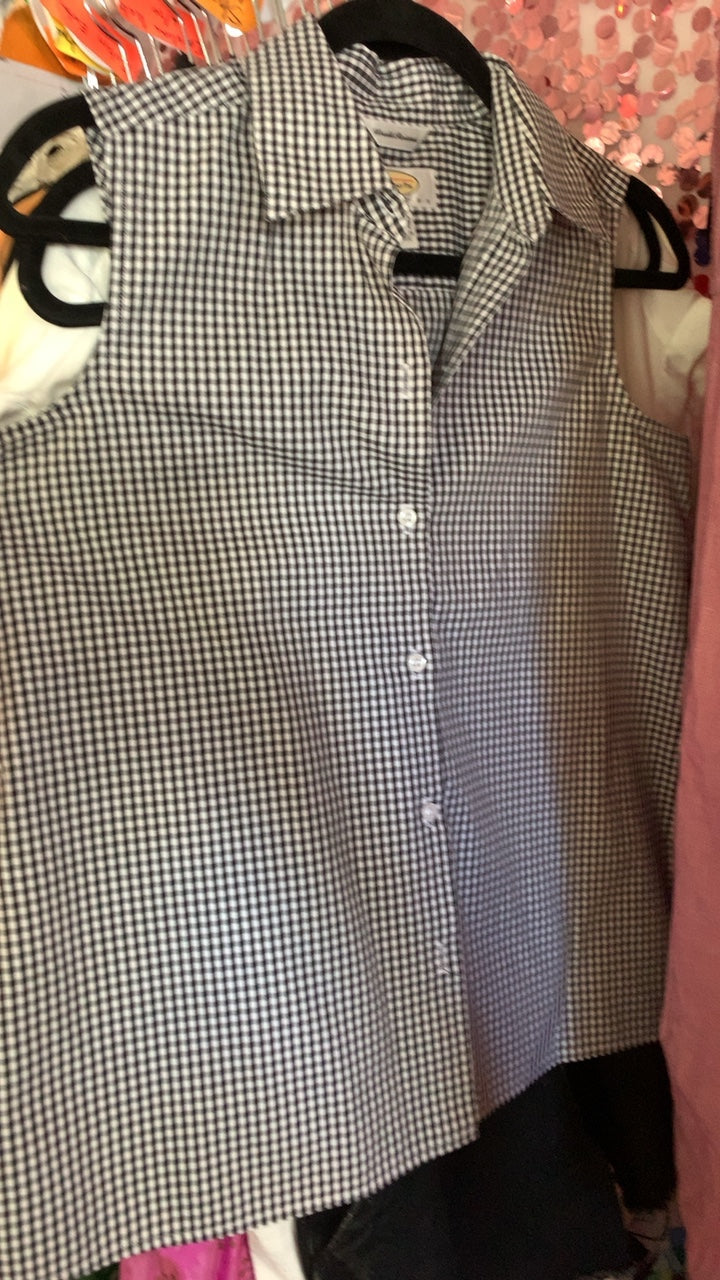 Talbots Sleeveless Gingham / Size: 4P/S