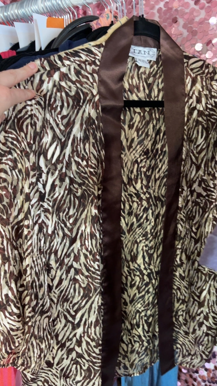 VINTAGE IAN Burnout Cropped Duster / Size: M