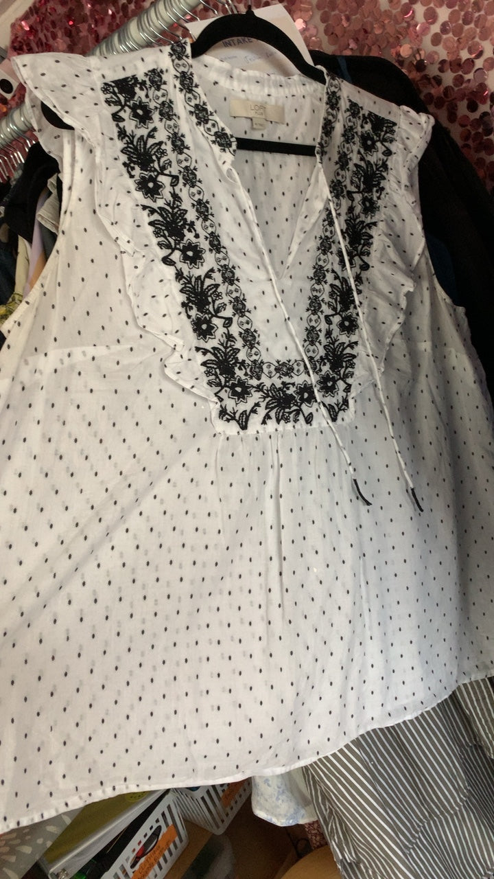 LOFT flutter blouse Tank Top / Size: 18