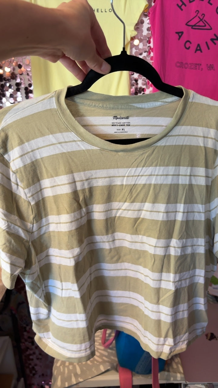 Madewell Boxy Cropped Shirt / Size: XL