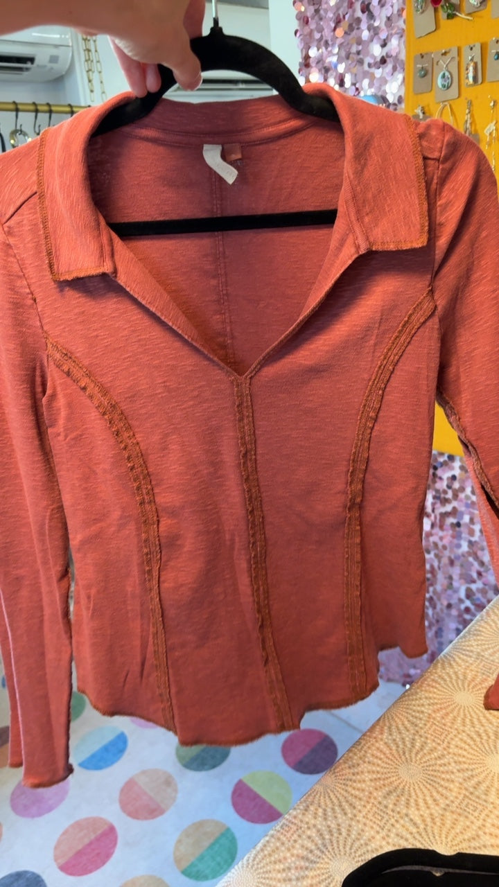 Pilcro by Anthropologie Princess Seam Shirt / Size: M