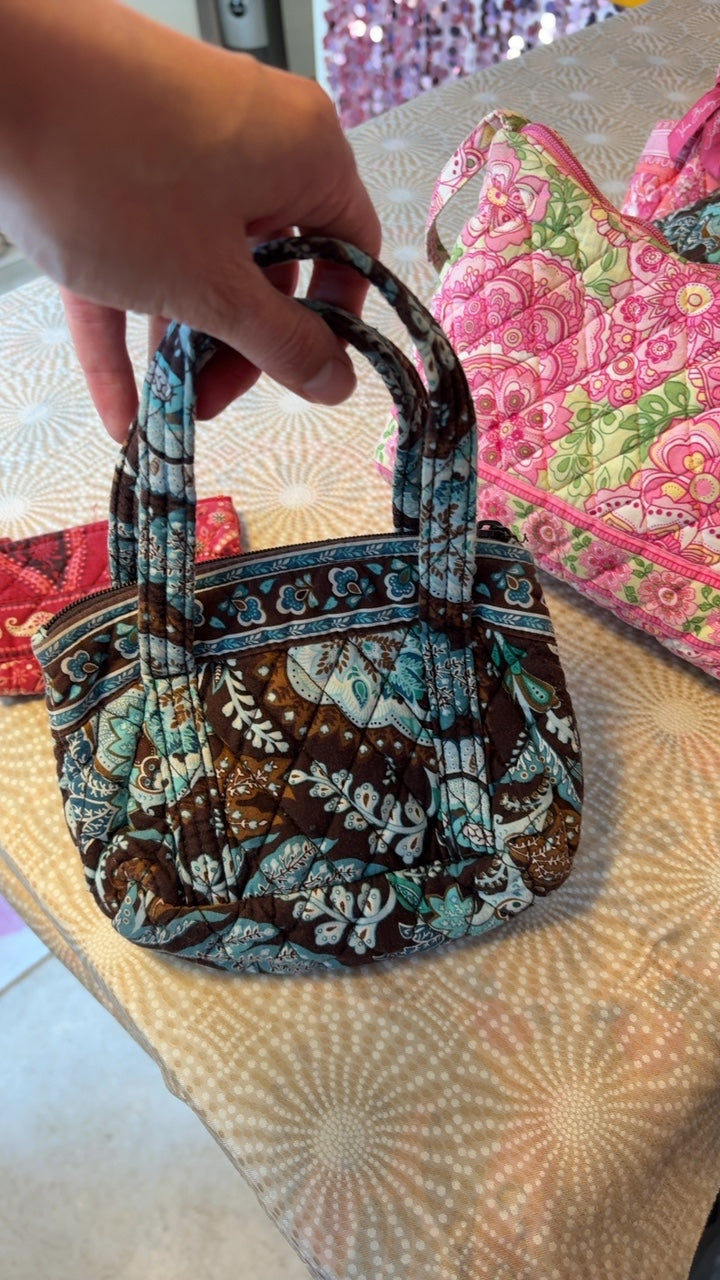 Vera Bradley Blue Java Mini Handbag