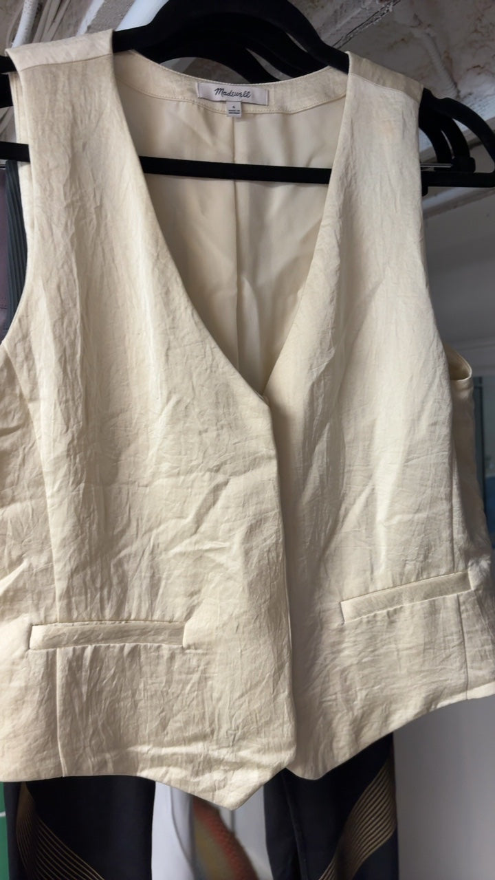Madewell Tuxedo Vest / Size: 6/S
