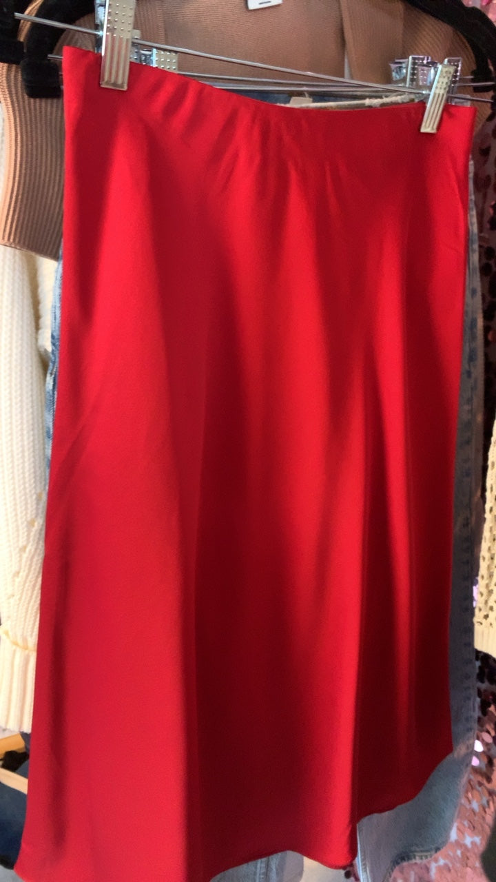 JCREW Red Slip Skirt / Size: XXS