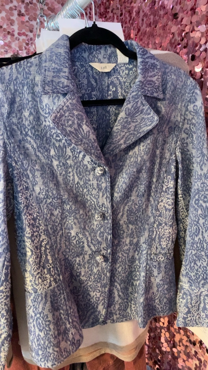 J.Jill Blue Suit Jacket / Size: 8 / M