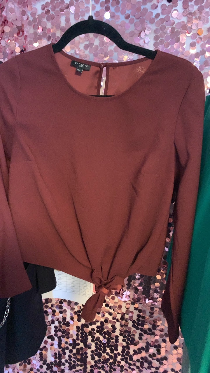 Talbots Front Tie Shirt / Size: S