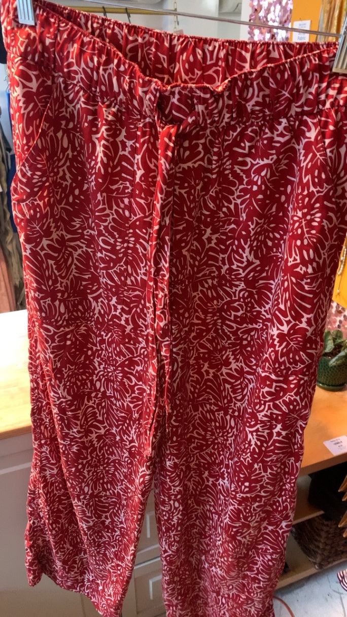 Club Monaco Red & Cream Pants / Size: 4/XS