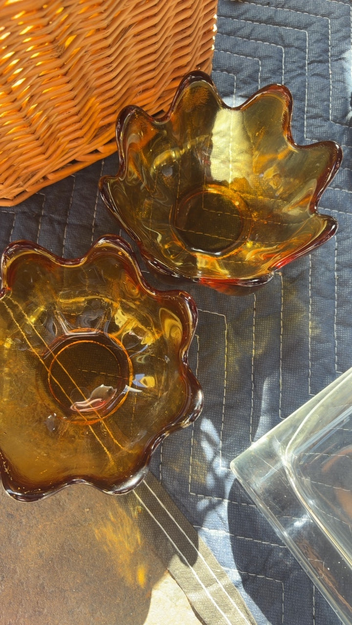 Yellow Scalloped Dish