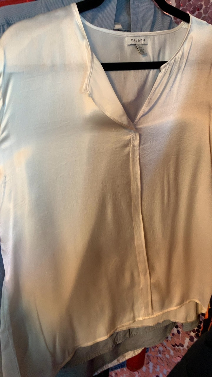 Orvana Silk Blouse in White / Size: L