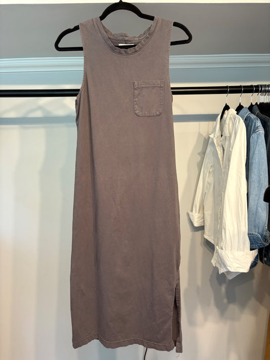 Pact Sleeveless Casual Midi Dress in Grey