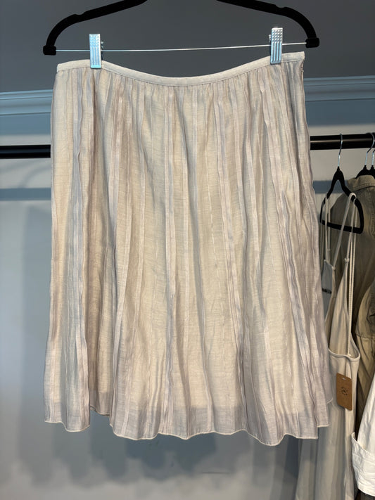 Nic + Zoe Pleated A Line Skirt in Grey