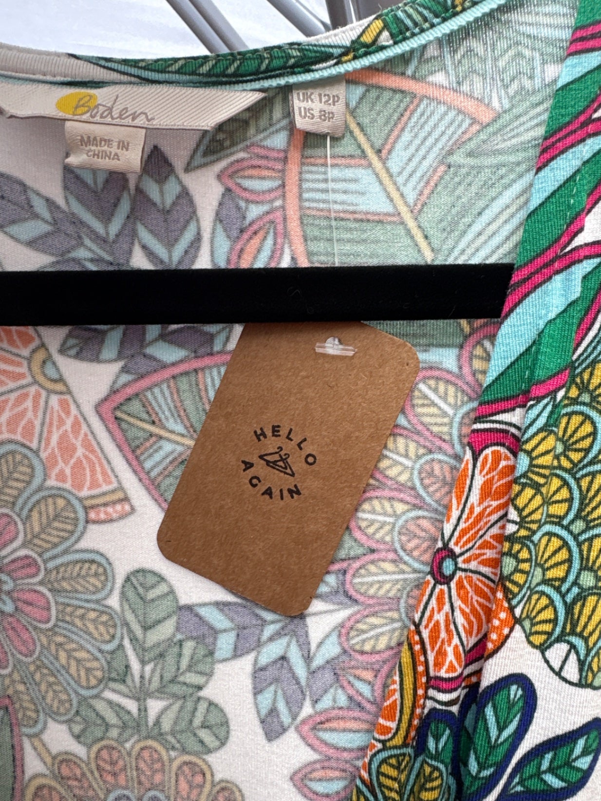 Boden Faux Wrap Dress in Tropical Print