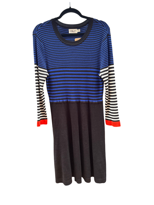 Eliza J Block Color A Line Long Sleeve Dress