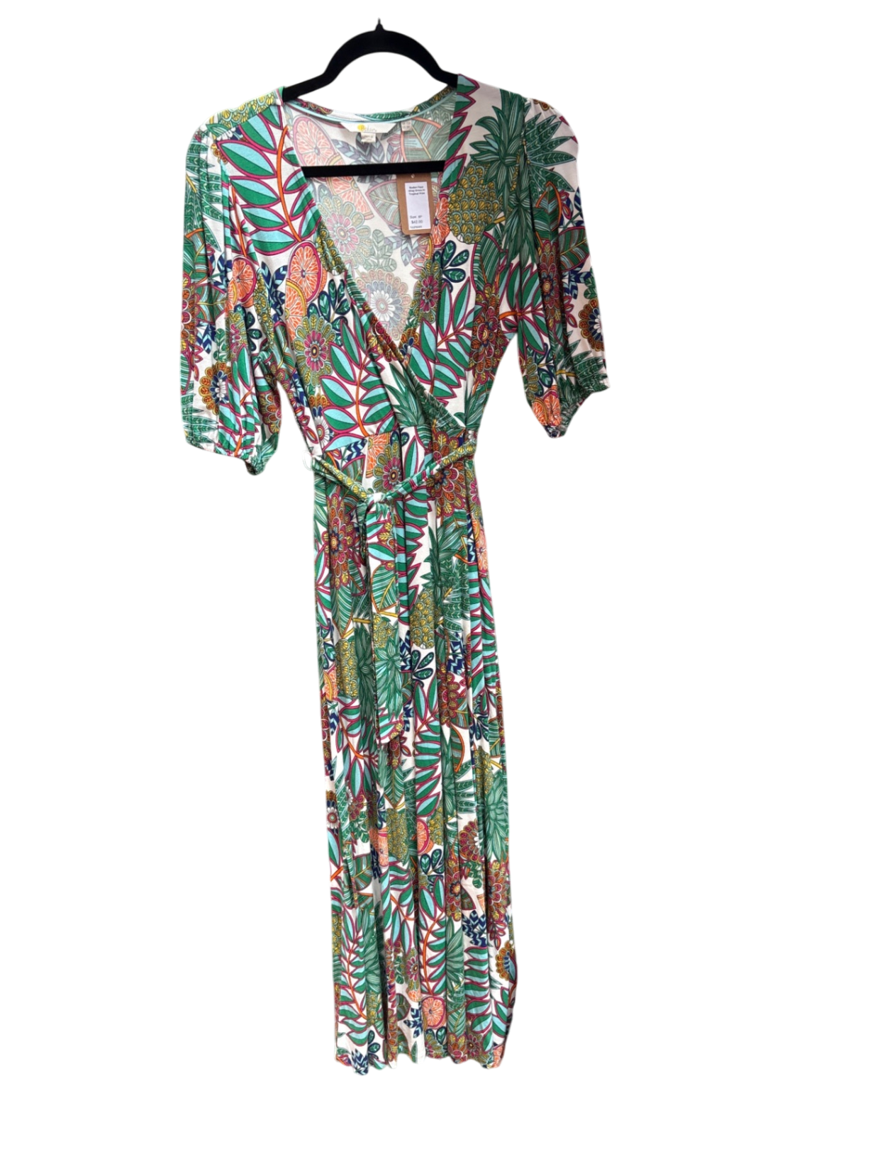 Boden Faux Wrap Dress in Tropical Print