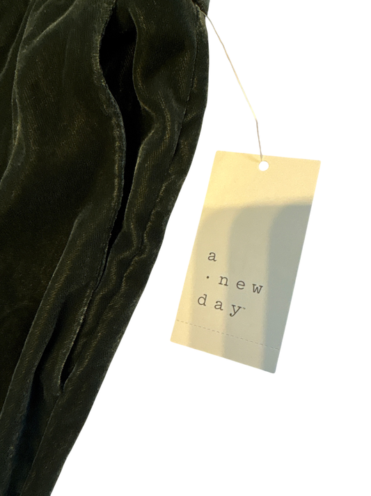 A New Day Velvet Pants in Green - NWT