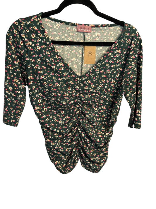 Ragdoll Gathered Stretch Floral Shirt