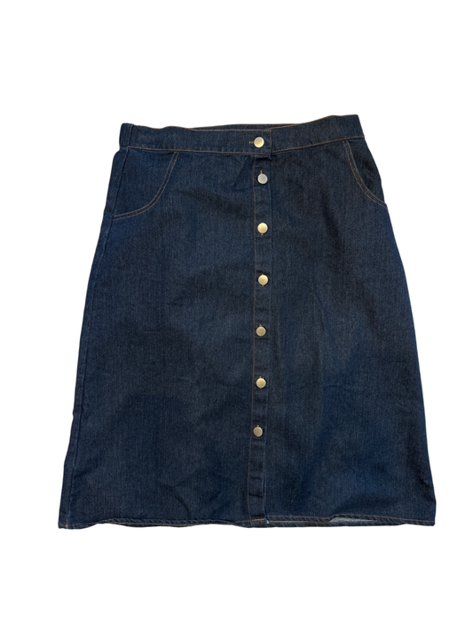 Jennifer Lauren Denim Button Front Skirt