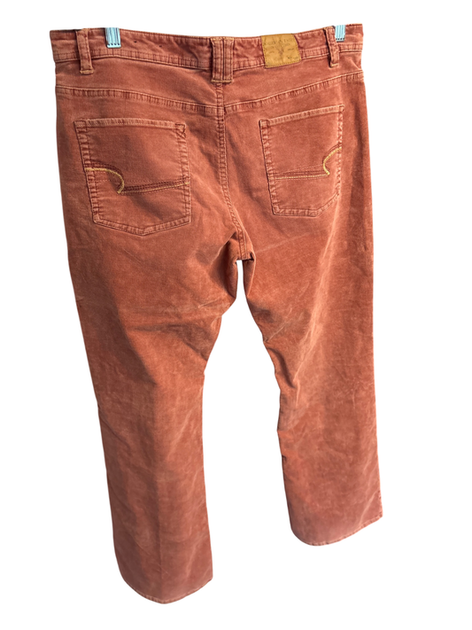 American Eagle Low Rise Corduroy Pants in Dusty Rose
