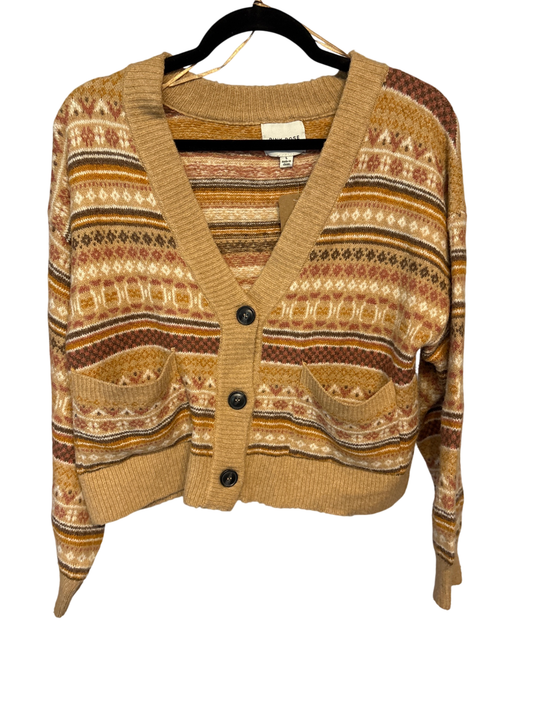 Pink Rose Cropped Button Up Cardigan