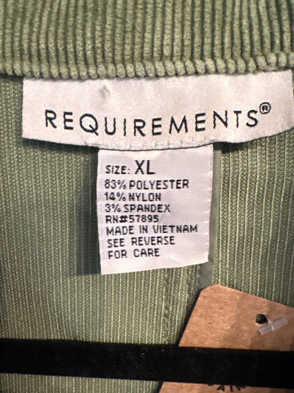 Requirements Corduroy Blazer in Light Green - Vintage