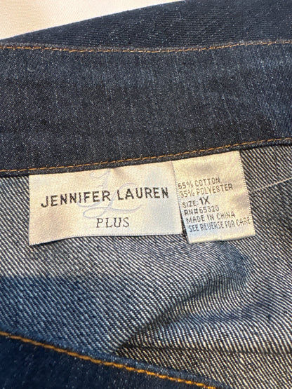 Jennifer Lauren Denim Button Front Skirt