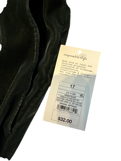 A New Day Velvet Pants in Green - NWT