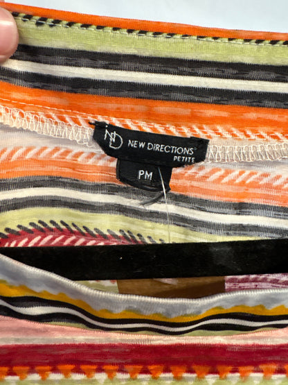 New Directions Quarter Sleeve Geometric Shirt
