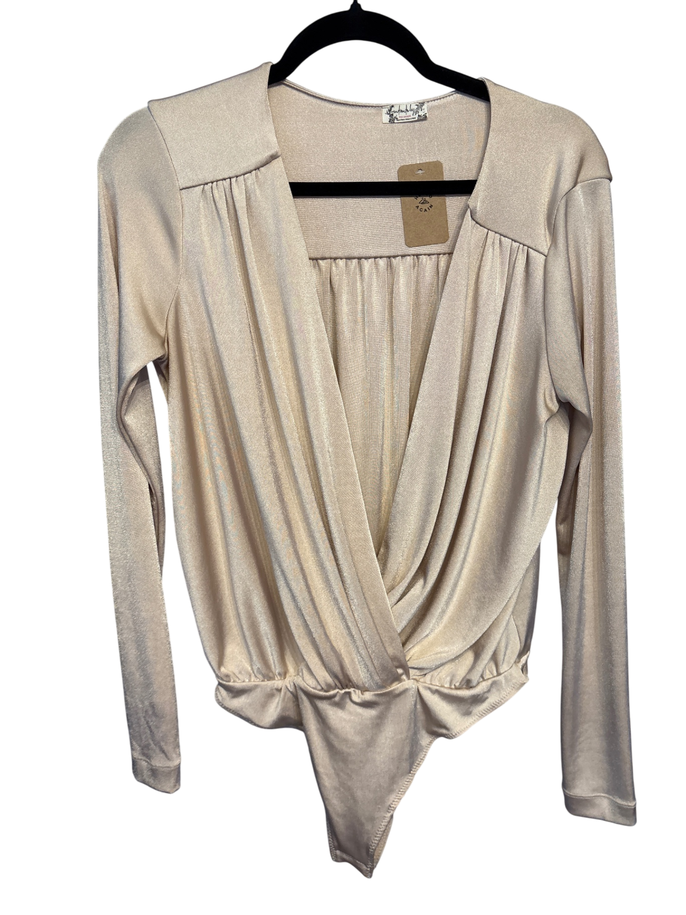 Free People Shimmering Deep V Bodysuit