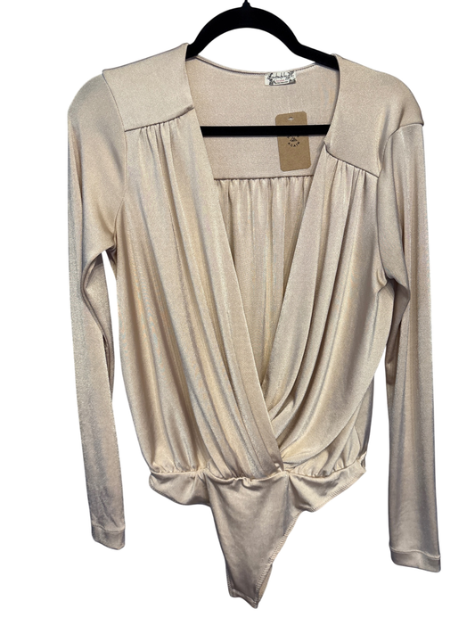 Free People Shimmering Deep V Bodysuit