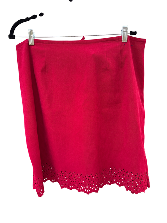 Venezie Jeans Mini Skirt with Cutout Hem