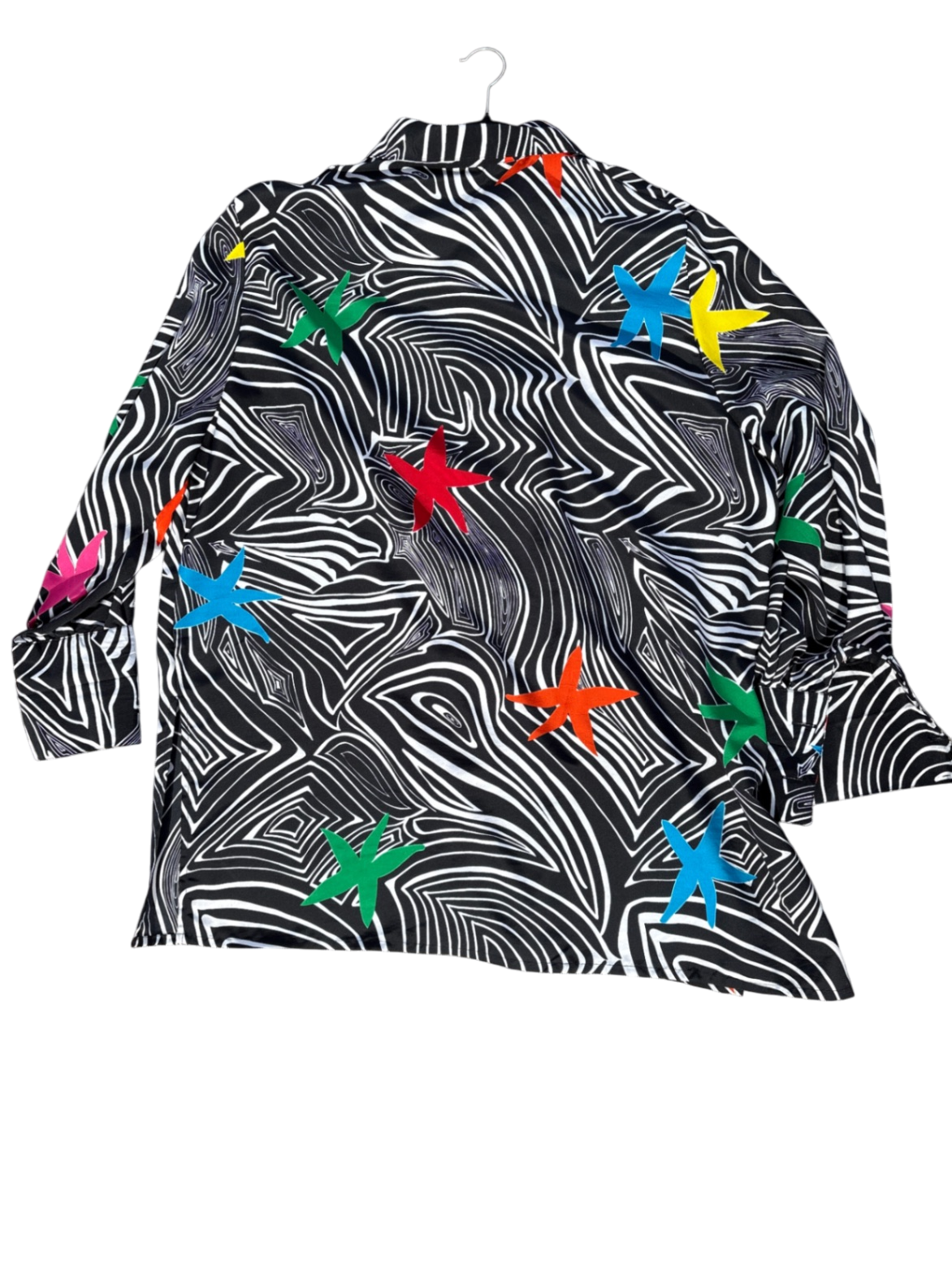 Jaclyn Smith Black and White Button Up - Vintage