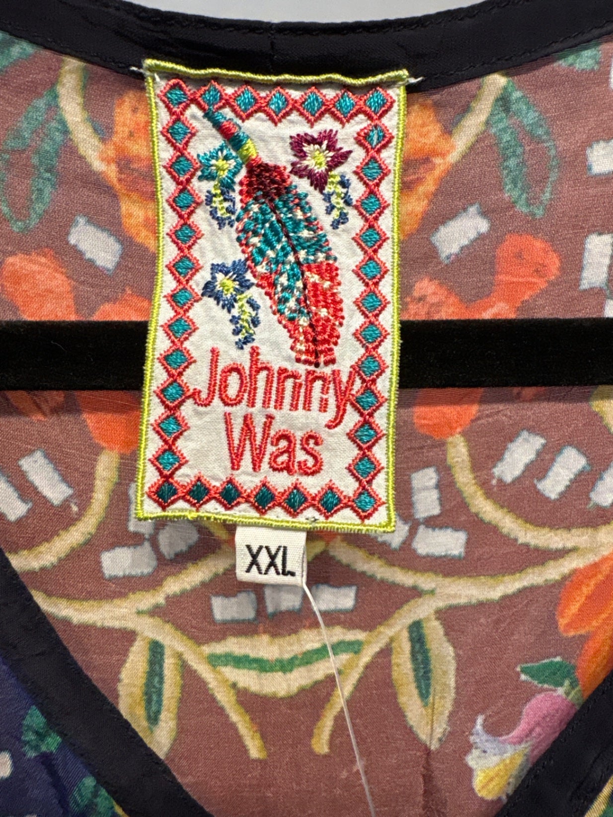 Johnny Was Floral and Block Print Tunic