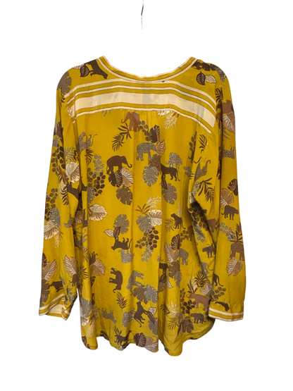 Johnny Was Safari Long Sleeve in Mustard Yellow