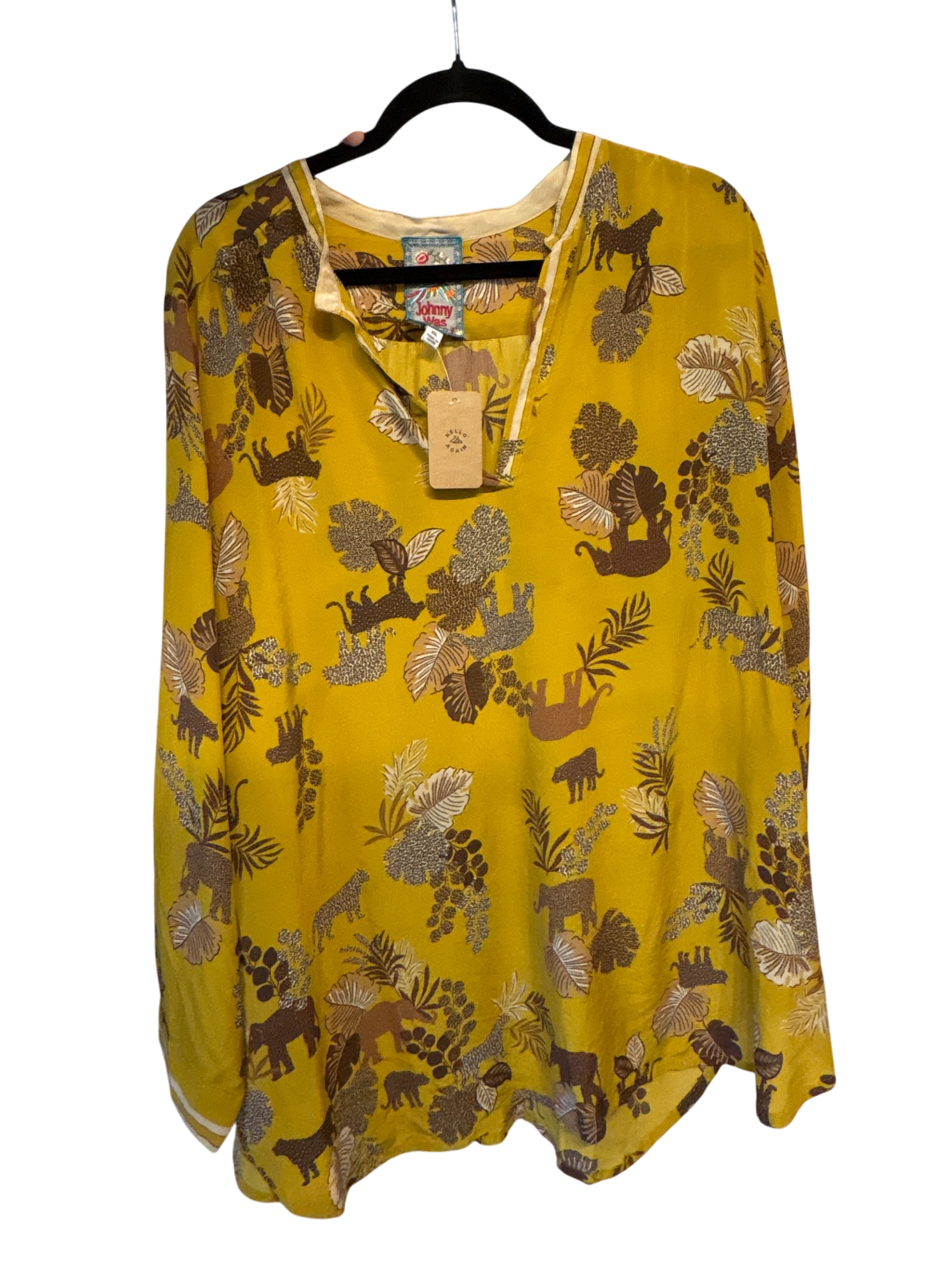 Johnny Was Safari Long Sleeve in Mustard Yellow