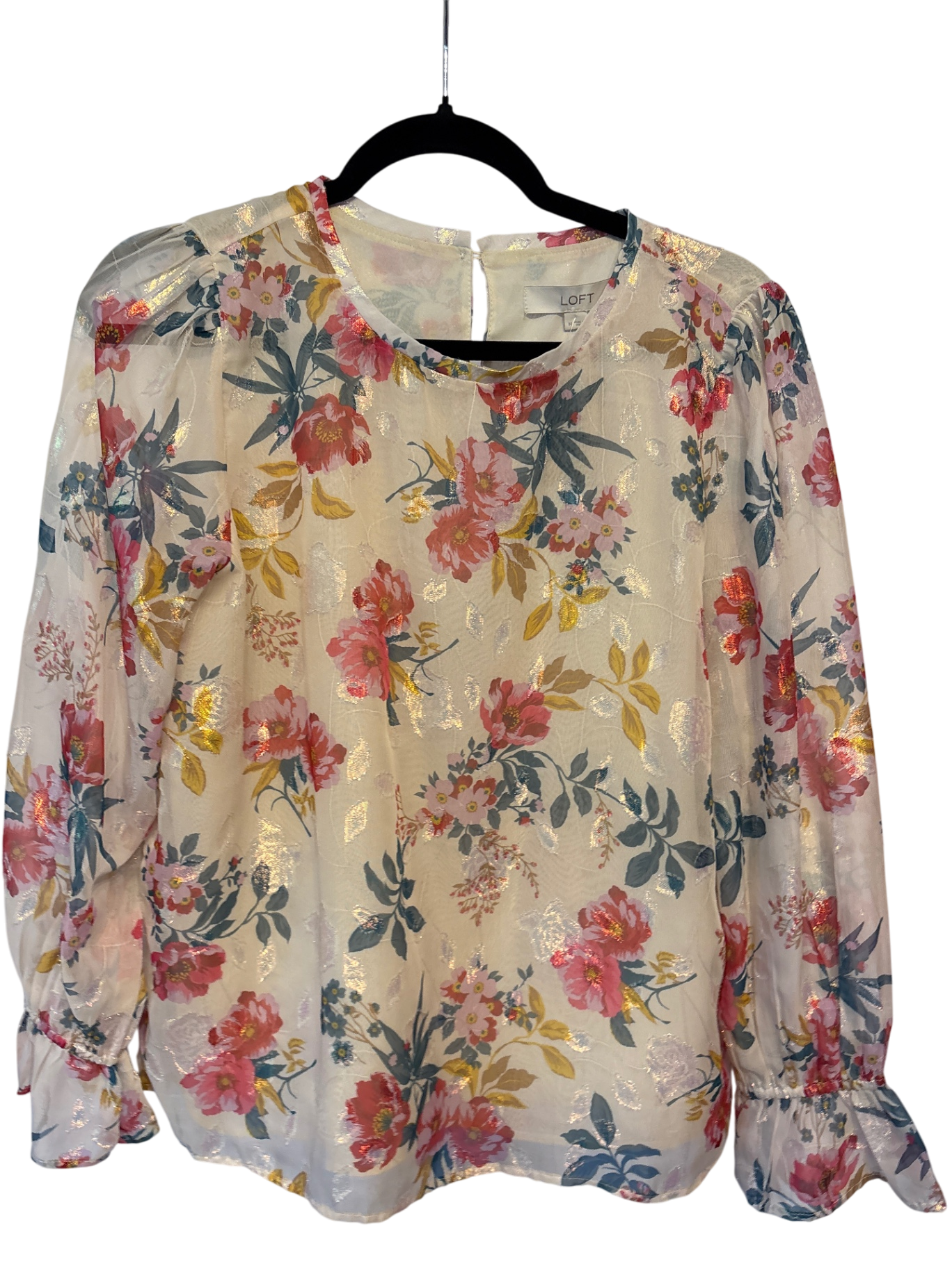 Loft Shimmer and Floral Long Sleeve