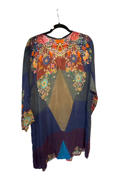Johnny Was Floral and Block Print Tunic